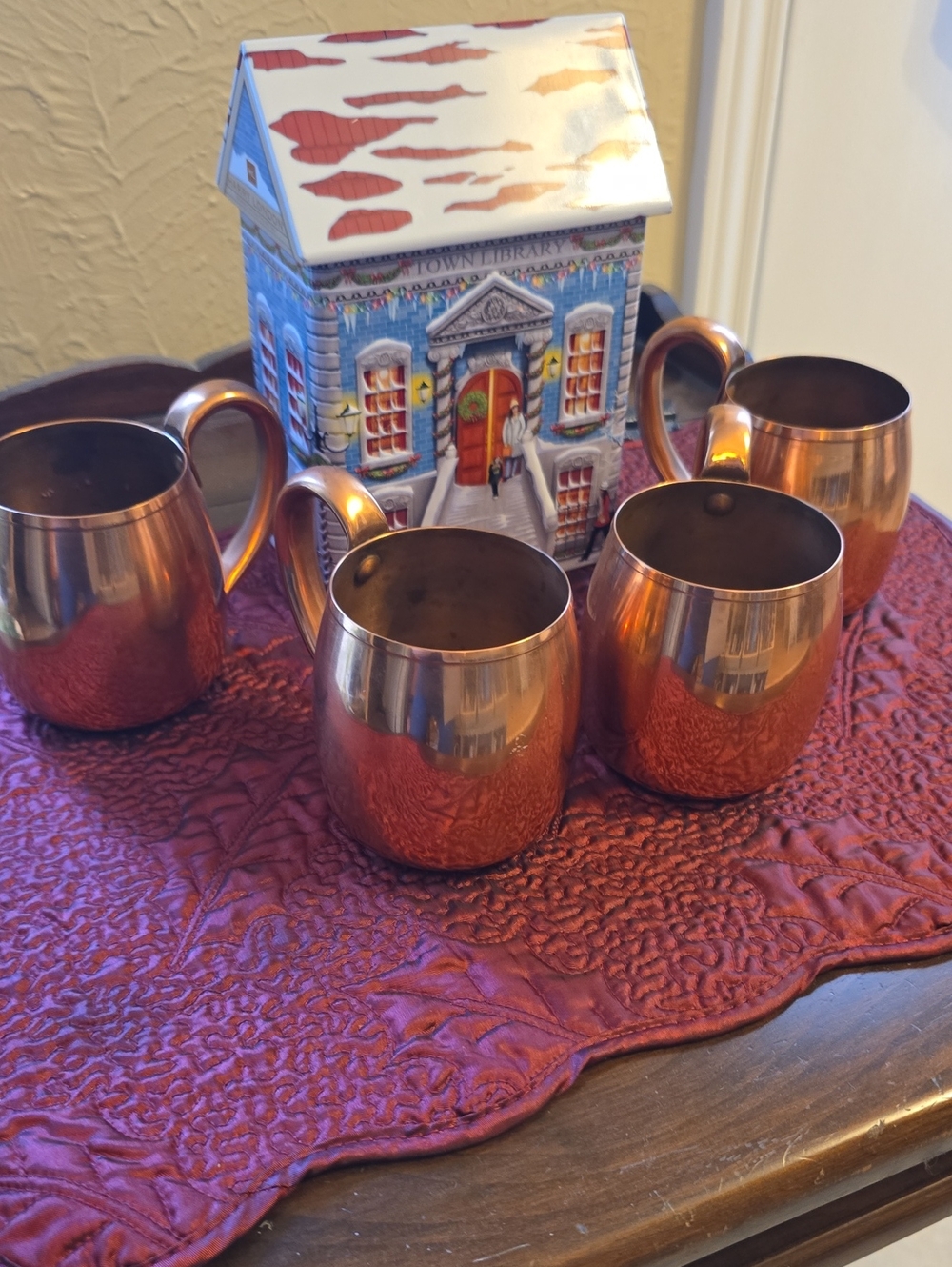 Vintage 1950's Copper Moscow Mule Mugs - Set of 4